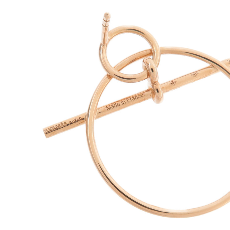 HERMES 18K玫瑰金Loop Earrings耳環-5