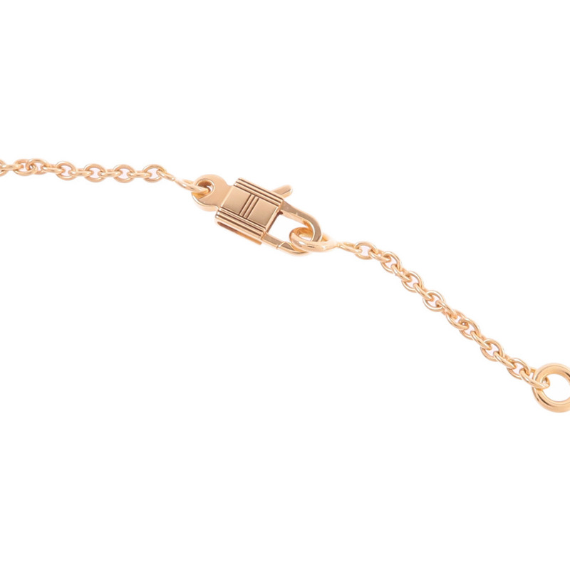 HERMES 18K玫瑰金Amulettes Constance鑽石項鍊-4