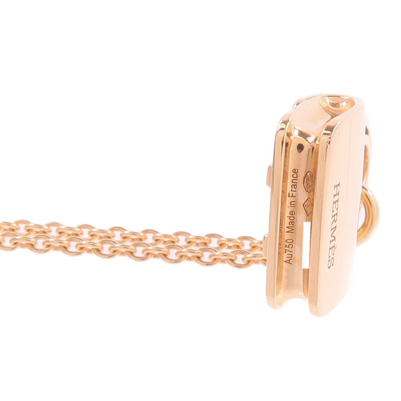HERMES 18K玫瑰金Amulettes Constance鑽石項鍊-6