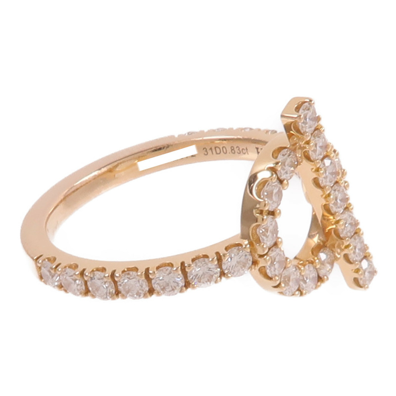 HERMES 18K玫瑰金Finesse Ring鑽石戒指-3