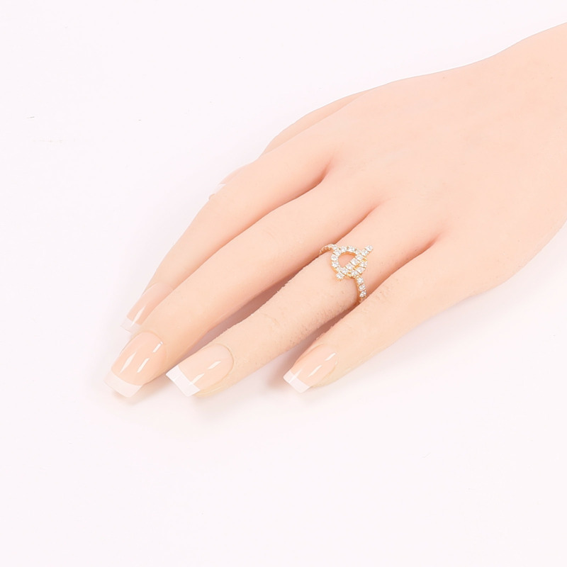 HERMES 18K玫瑰金Finesse Ring鑽石戒指-7