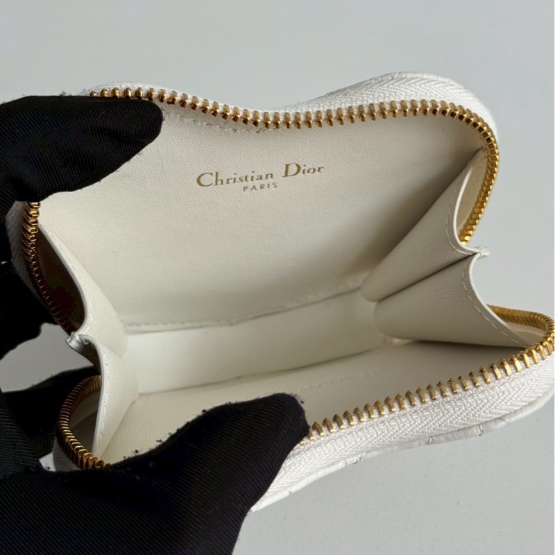 99新🆕 Dior 迪奧 愛心小包 白色金釦-7