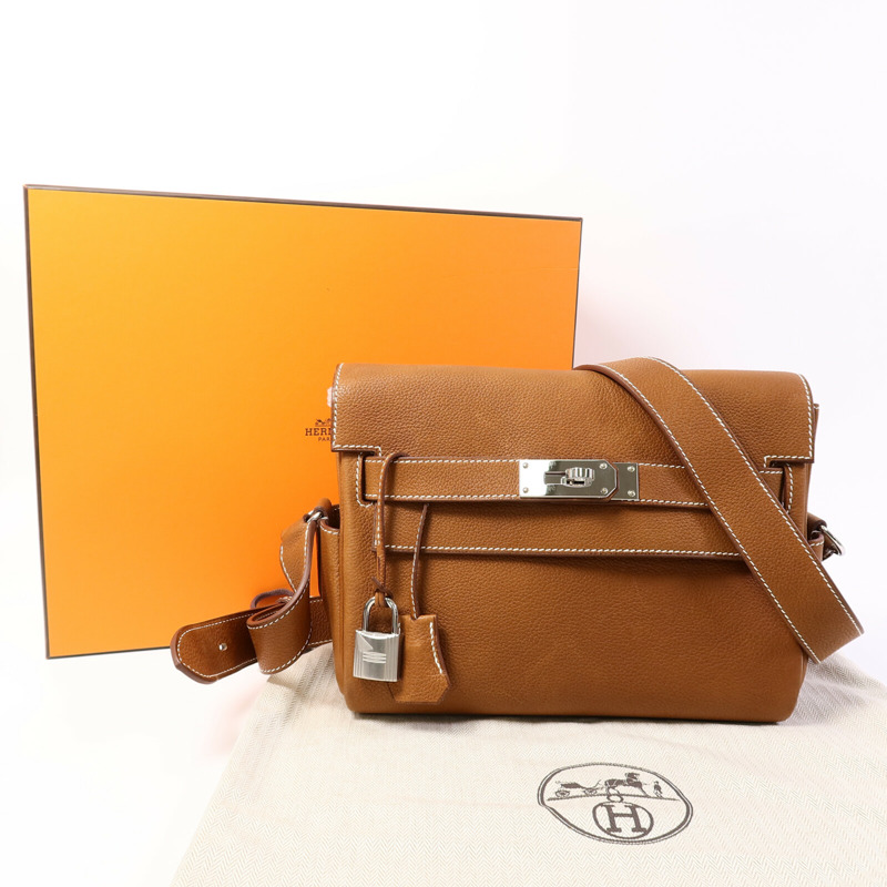 HERMES Barenia Messenger PM肩背袋-9