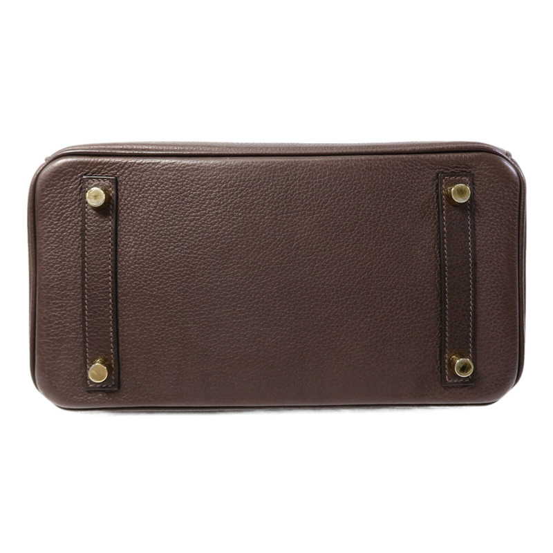HERMES Barenia皮革Birkin 25手挽袋Ebene-3