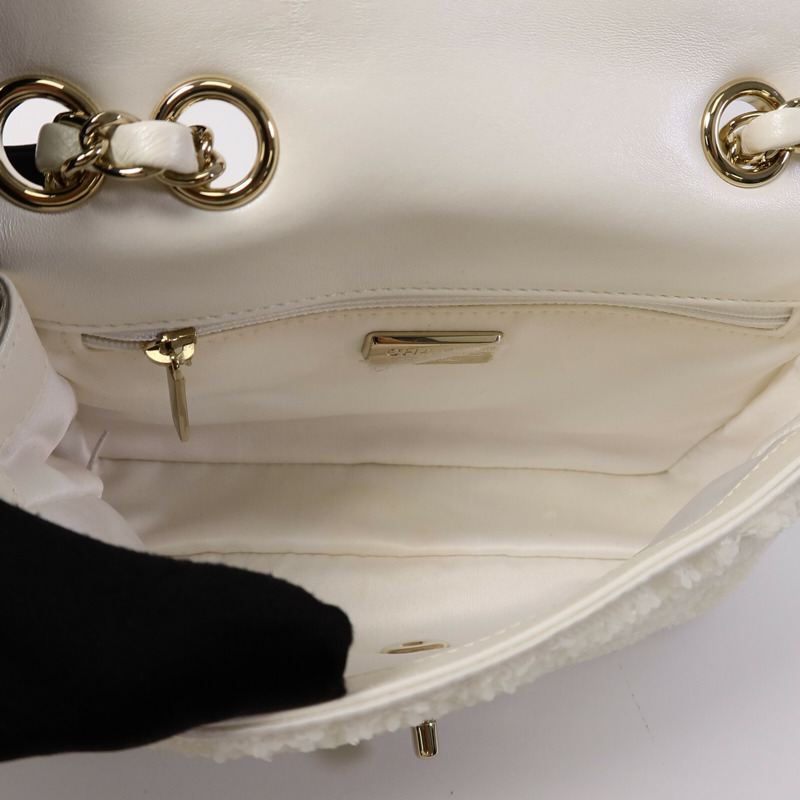 CHANEL 珠片Mini Classic 20鏈帶肩背袋-4