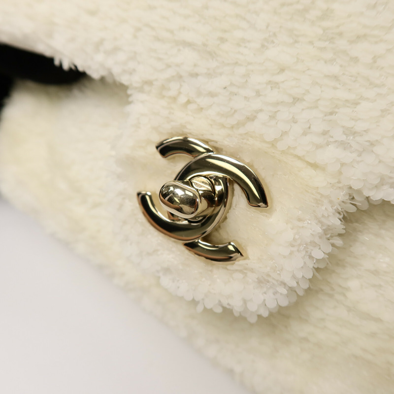 CHANEL 珠片Mini Classic 20鏈帶肩背袋-6
