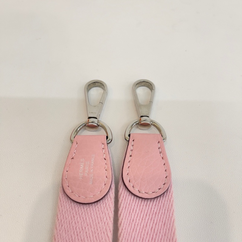 99新💖Hermes/愛馬仕evelyne 16mini伊芙琳單肩包斜挎包櫻花粉🌸銀扣W刻💝正品-8