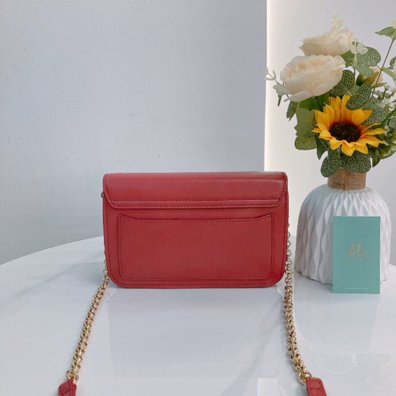 MS0734 Chloe 蔻依 鏈條錢包 斜背 牛皮 玫粉色 金扣 C Wallet On Chain Crossbody Bag Calfskin Pink x GHW-2
