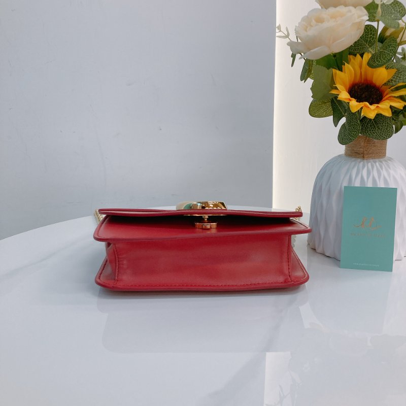 MS0734 Chloe 蔻依 鏈條錢包 斜背 牛皮 玫粉色 金扣 C Wallet On Chain Crossbody Bag Calfskin Pink x GHW-5