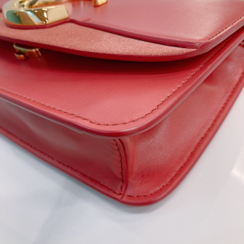 MS0734 Chloe 蔻依 鏈條錢包 斜背 牛皮 玫粉色 金扣 C Wallet On Chain Crossbody Bag Calfskin Pink x GHW-7