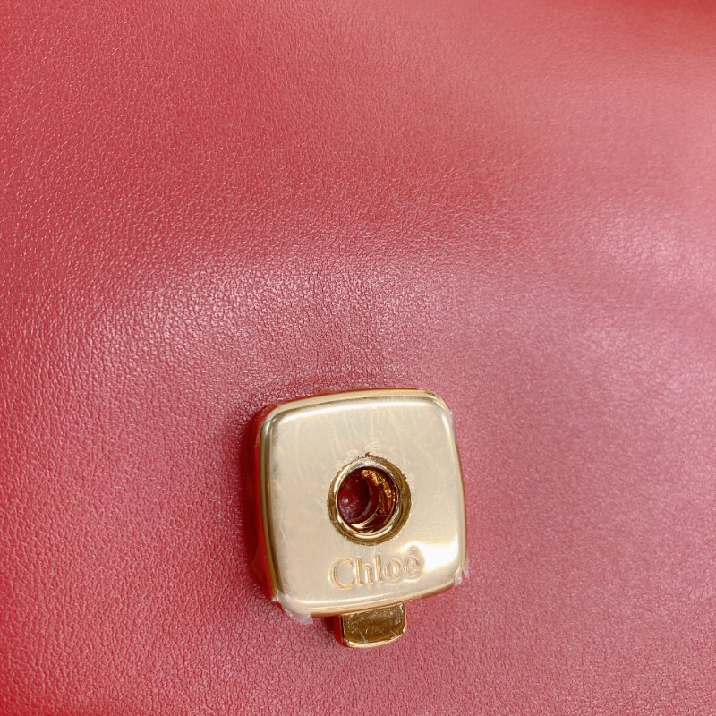 MS0734 Chloe 蔻依 鏈條錢包 斜背 牛皮 玫粉色 金扣 C Wallet On Chain Crossbody Bag Calfskin Pink x GHW-15