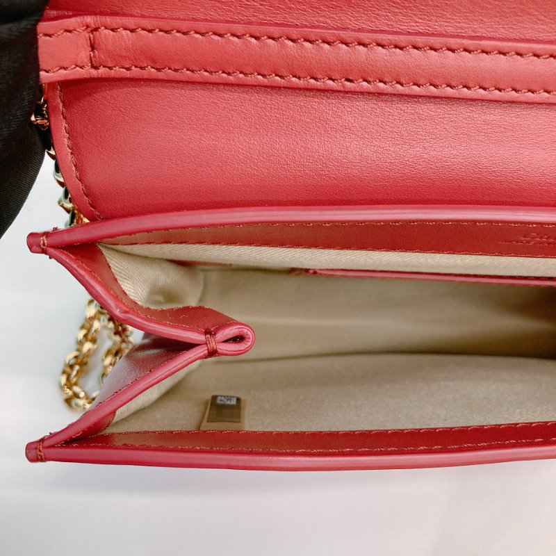 MS0734 Chloe 蔻依 鏈條錢包 斜背 牛皮 玫粉色 金扣 C Wallet On Chain Crossbody Bag Calfskin Pink x GHW-18
