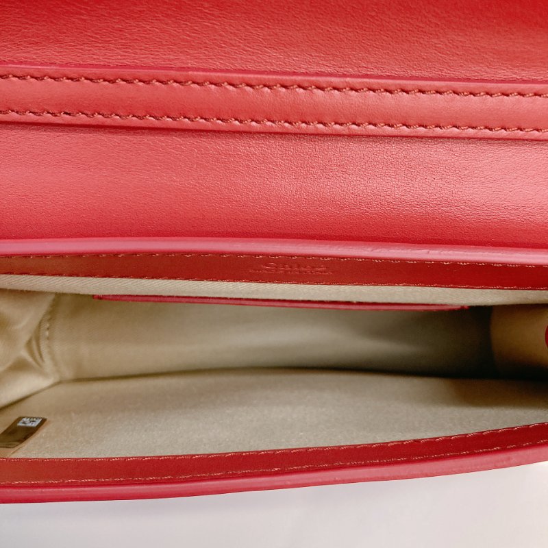 MS0734 Chloe 蔻依 鏈條錢包 斜背 牛皮 玫粉色 金扣 C Wallet On Chain Crossbody Bag Calfskin Pink x GHW-19