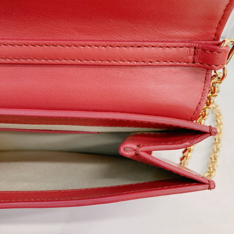 MS0734 Chloe 蔻依 鏈條錢包 斜背 牛皮 玫粉色 金扣 C Wallet On Chain Crossbody Bag Calfskin Pink x GHW-20