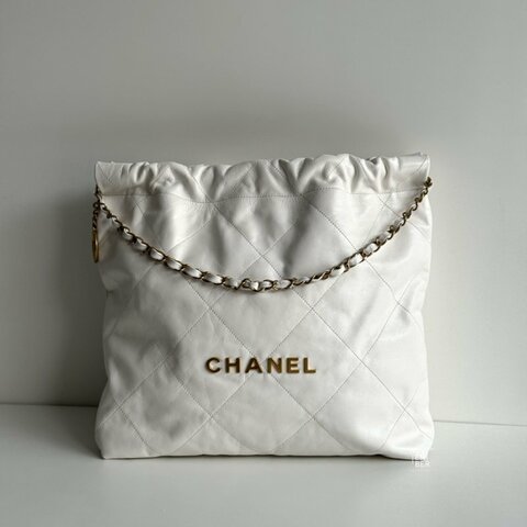 98新🆕 Chanel 香奈兒 22 bag 中號 白色金釦