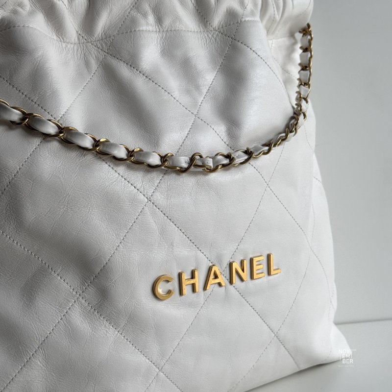 98新🆕 Chanel 香奈兒 22 bag 中號 白色金釦-3