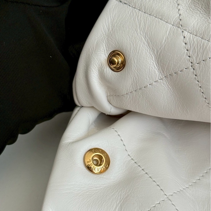 98新🆕 Chanel 香奈兒 22 bag 中號 白色金釦-6
