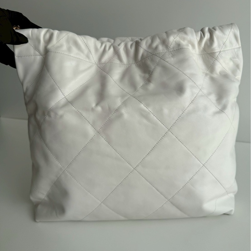 98新🆕 Chanel 香奈兒 22 bag 中號 白色金釦-15