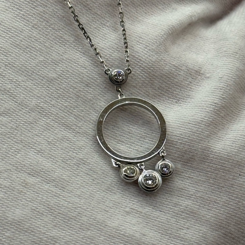 CARTIER 卡地亞 4PD WG750 DIAMANTS LÉGERS 鑽石項鏈-3