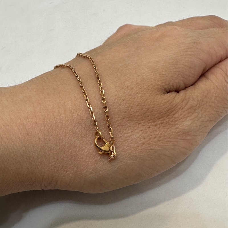 Hermes 白漆面黃K金mini pop H項鍊-7
