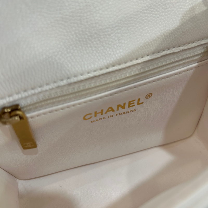 Chanel 白色 豆腐包 附原盒 防塵袋-5