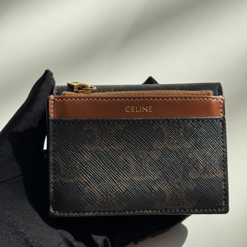 98新🆕 Celine 賽琳 凱旋門三折短夾-15
