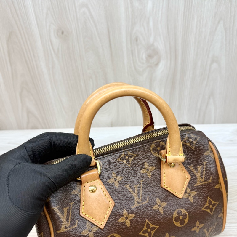 LV原花speedy 黑織背袋20 M46234-9