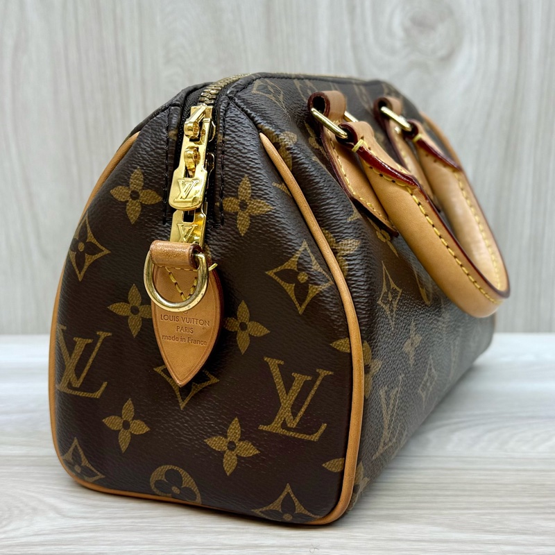 LV原花speedy 黑織背袋20 M46234-12