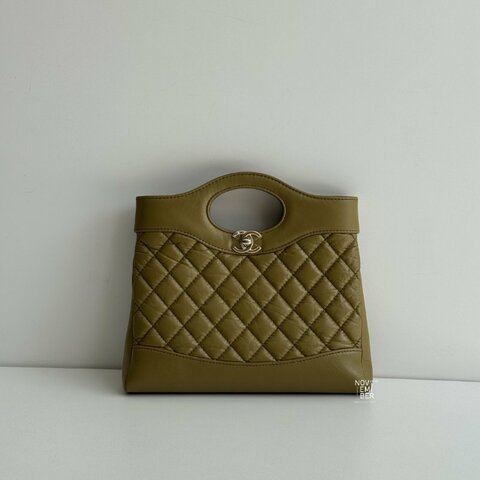 閒置新🆕 Chanel 香奈兒 31 Bag Mini 橄欖綠金釦