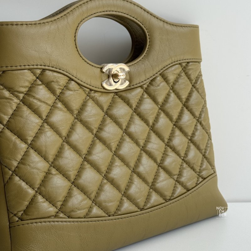 閒置新🆕 Chanel 香奈兒 31 Bag Mini 橄欖綠金釦-3