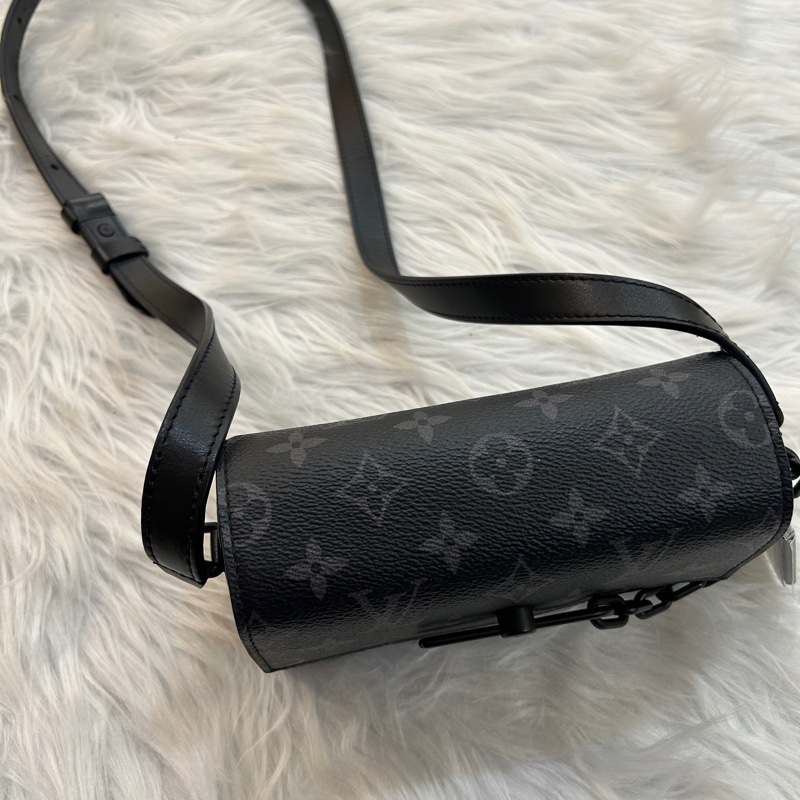LV M81783 steamer RFID 芯片款 黑老花 斜跨包-7