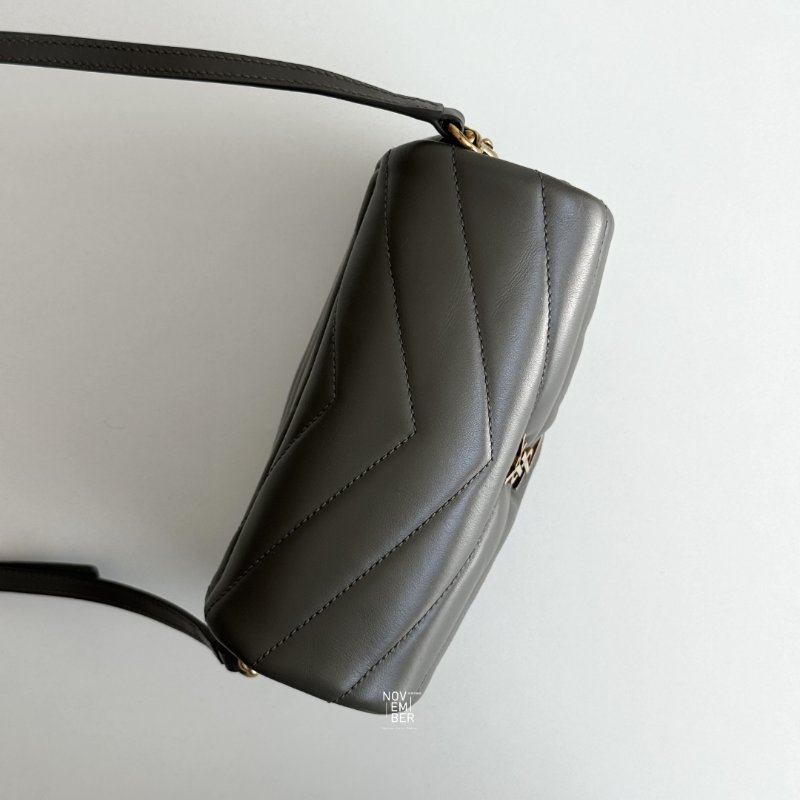 99新🆕 Saint Laurent 聖羅蘭 LouLou 灰綠色金釦 小號-2