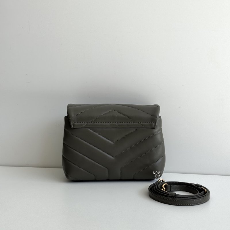 99新🆕 Saint Laurent 聖羅蘭 LouLou 灰綠色金釦 小號-5