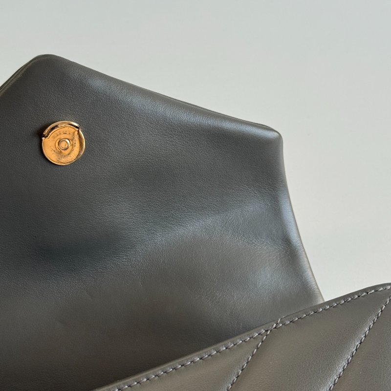 99新🆕 Saint Laurent 聖羅蘭 LouLou 灰綠色金釦 小號-9
