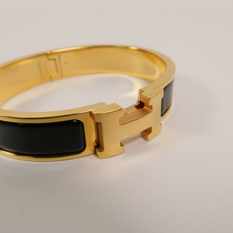 HERMES 金屬/琺瑯Clic H手鐲-4