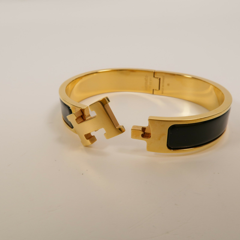 HERMES 金屬/琺瑯Clic H手鐲-5