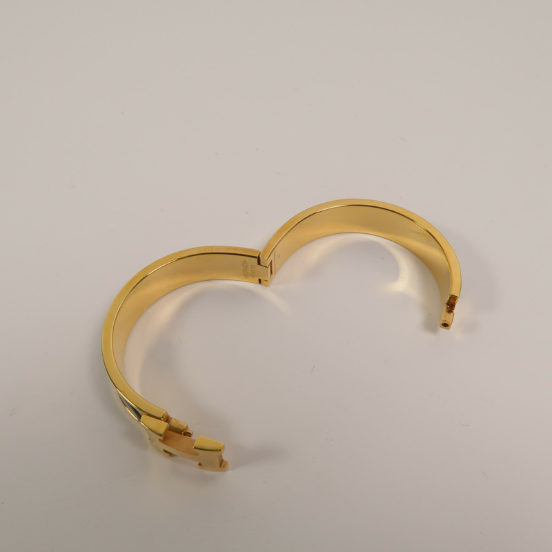 HERMES 金屬/琺瑯Clic H手鐲-6