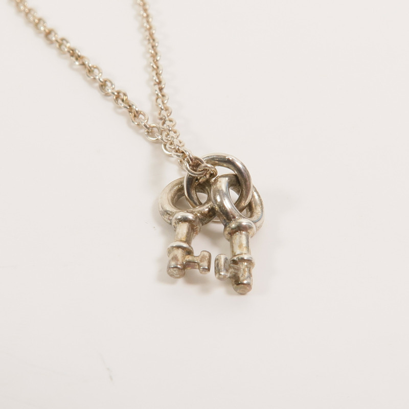 TIFFANY&CO 925純銀Heart Rock and Key Bracelet手鏈-4