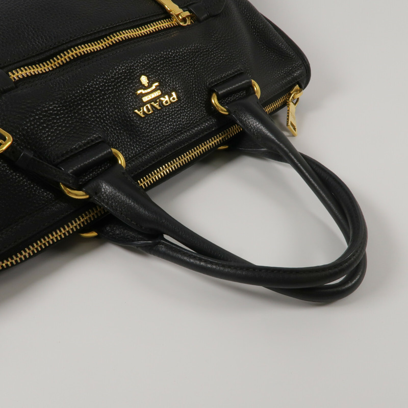 PRADA 牛皮皮革2Way Shoulder手挽肩背兩用袋-9