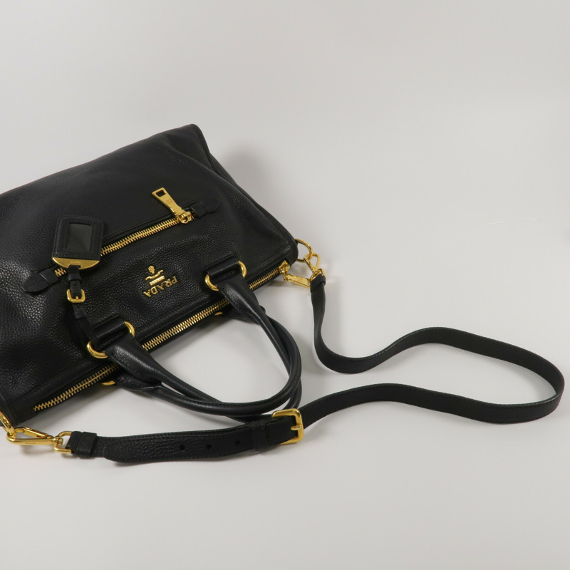 PRADA 牛皮皮革2Way Shoulder手挽肩背兩用袋-10