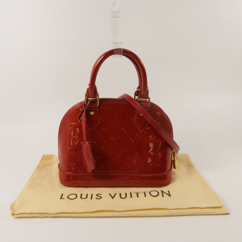 LOUIS VUITTON Monogram Vernis Alma BB手挽肩背兩用袋-9