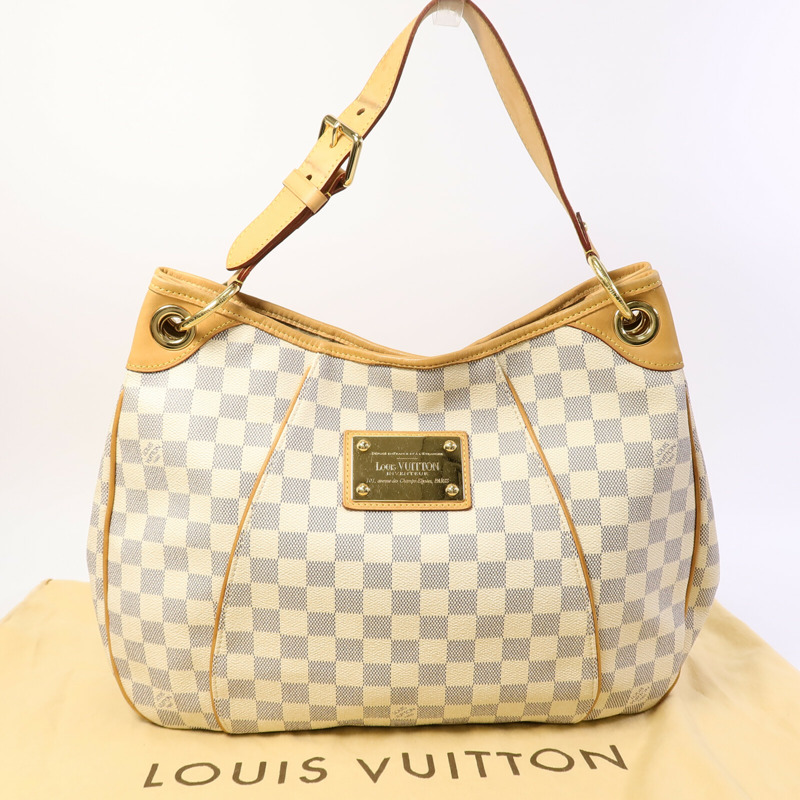 LOUIS VUITTON Damier Azur Galliera PM金扣肩背袋-8