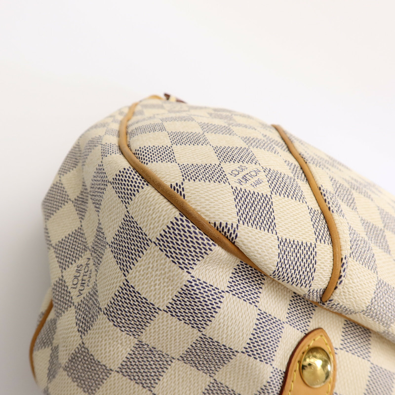 LOUIS VUITTON Damier Azur Galliera PM金扣肩背袋-11