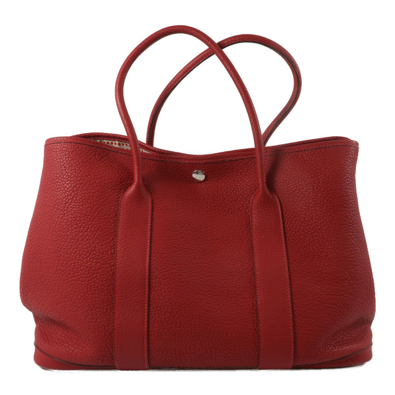 HERMES Negonda皮革Garden Party PM手挽袋Rouge Tomate-2