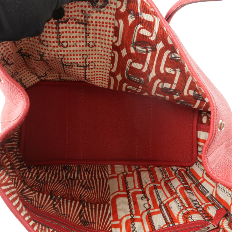 HERMES Negonda皮革Garden Party PM手挽袋Rouge Tomate-4
