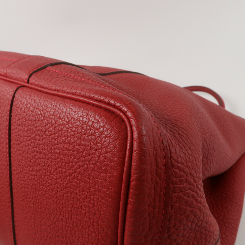 HERMES Negonda皮革Garden Party PM手挽袋Rouge Tomate-10