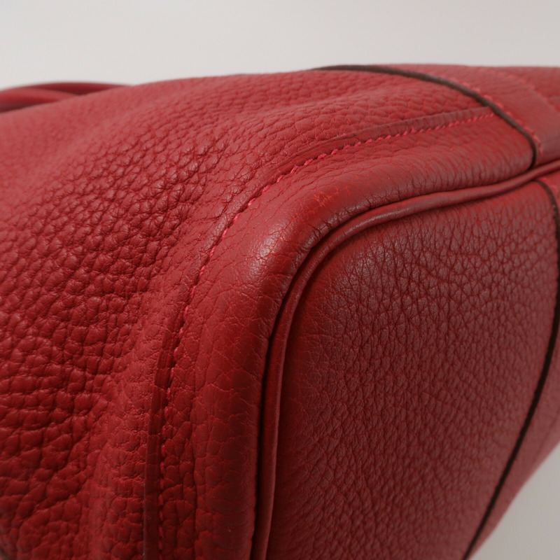 HERMES Negonda皮革Garden Party PM手挽袋Rouge Tomate-11