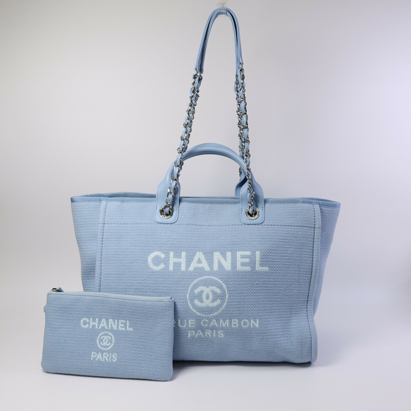 CHANEL 帆布Deauville Tote Medium手挽袋-8