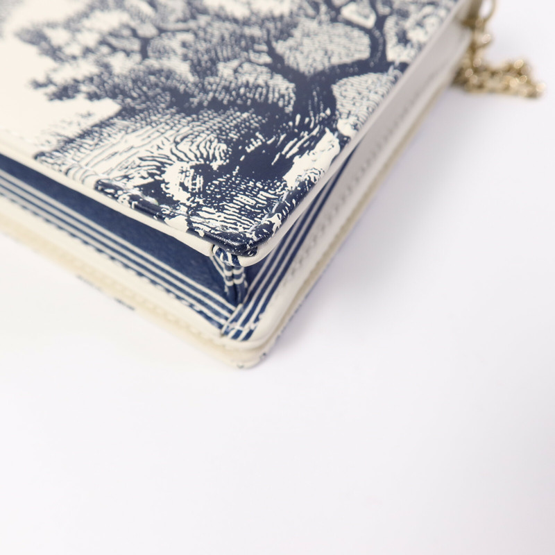 Dior 牛皮皮革Toile De Jouy WOC鏈帶肩背袋-12