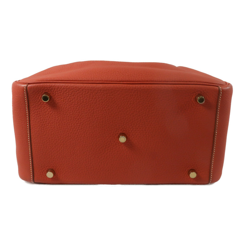 HERMES Clemence皮革Lindy 30肩背袋Rouge Tomate-3
